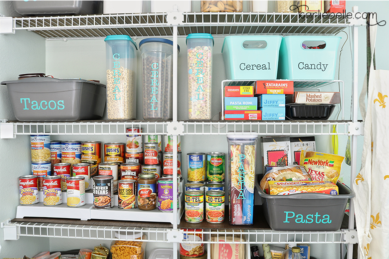 Organized Pantry with Wire Shelving Hack