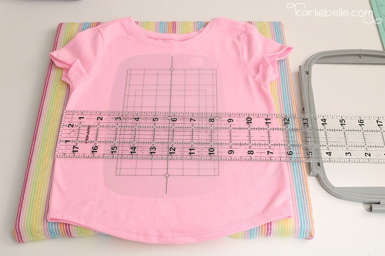 Hooping a Shirt for Machine Embroidery Karlie Belle