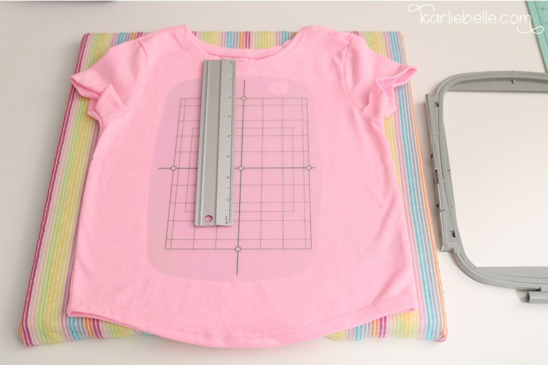 Hooping a Shirt for Machine Embroidery Karlie Belle