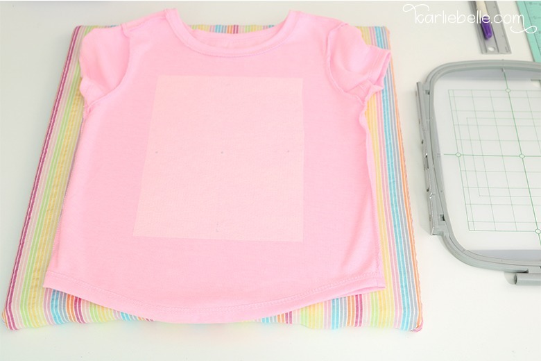 Hooping a Shirt for Machine Embroidery Karlie Belle