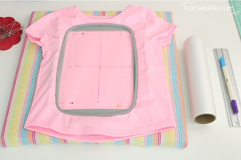 Hooping a Shirt for Machine Embroidery Karlie Belle