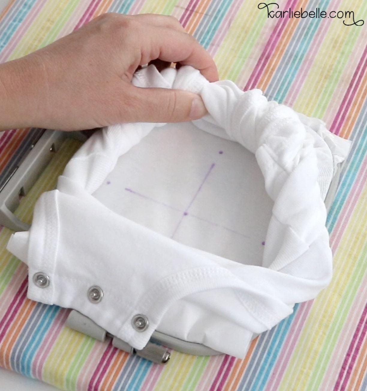 How to Embroider a Baby Onesie Karlie Belle