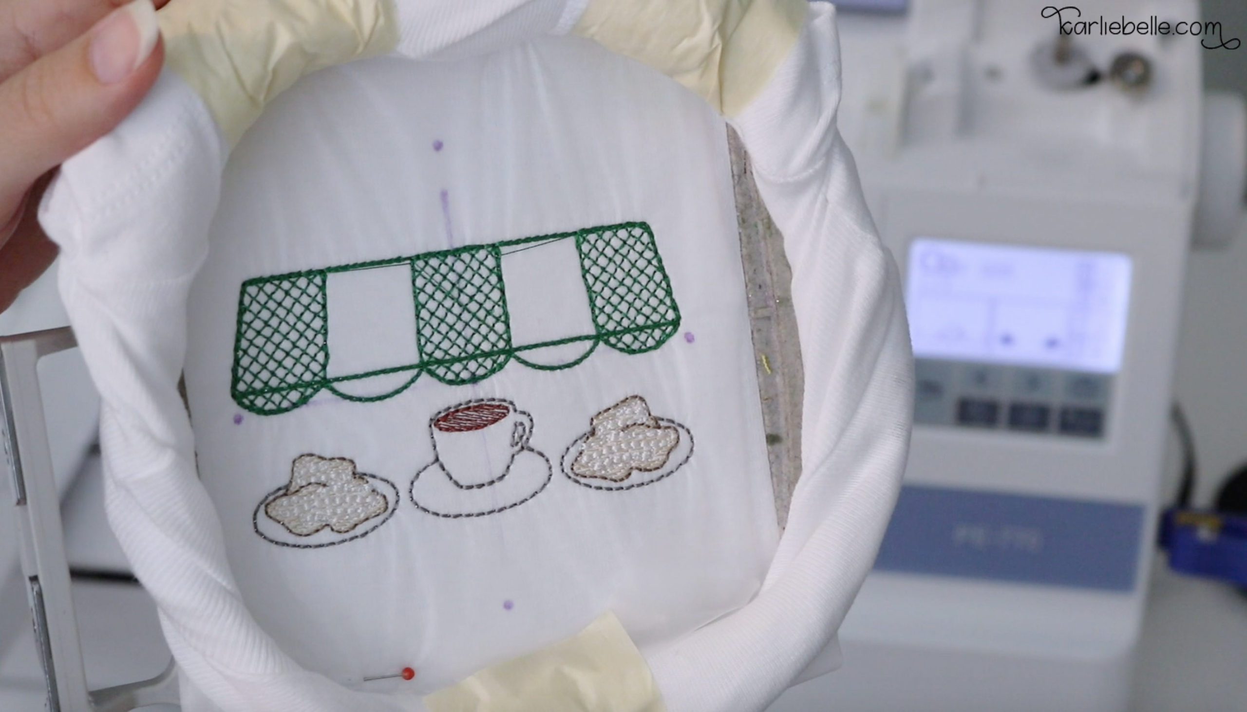 How to embroider a baby onesie