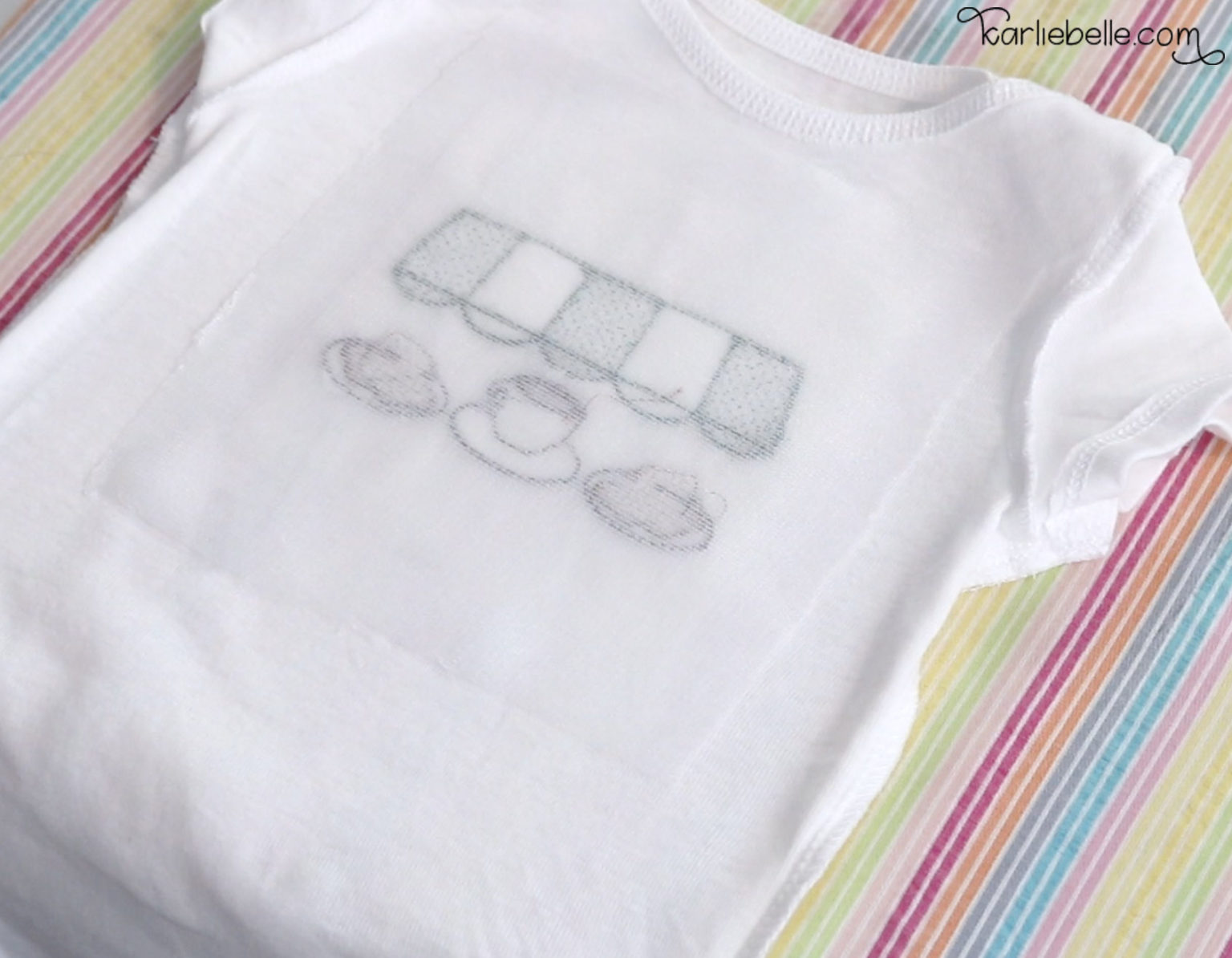 How to Embroider a Baby Onesie Karlie Belle
