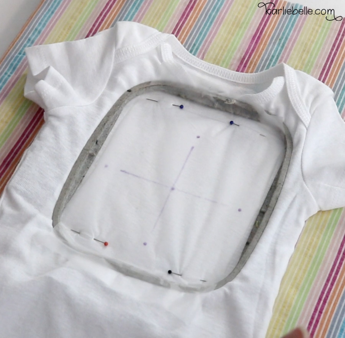 How to Embroider a Baby Onesie Karlie Belle