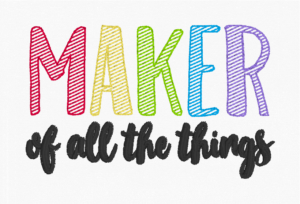 Maker of all the things sketch embroidery design