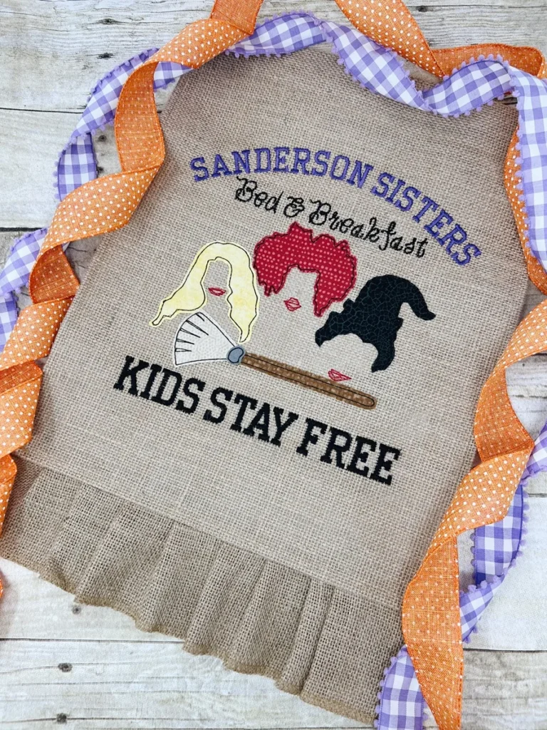Embroidery Halloween Designs: Make a Hocus Pocus Garden Flag Step by Step