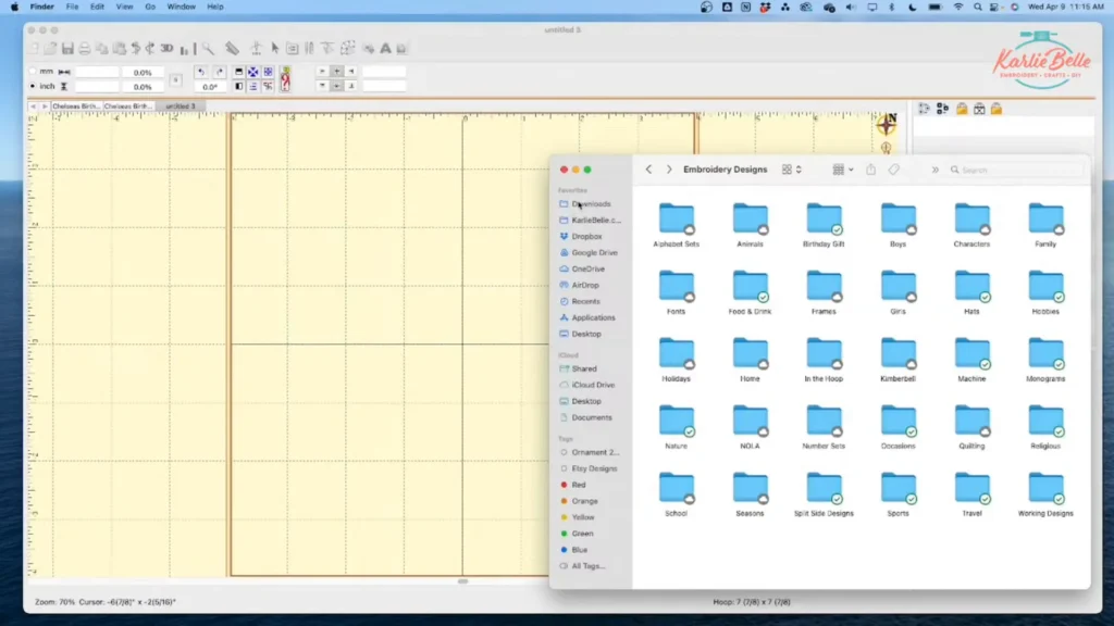 Embrilliance Tutorial step 1 Creating a New Canvas
