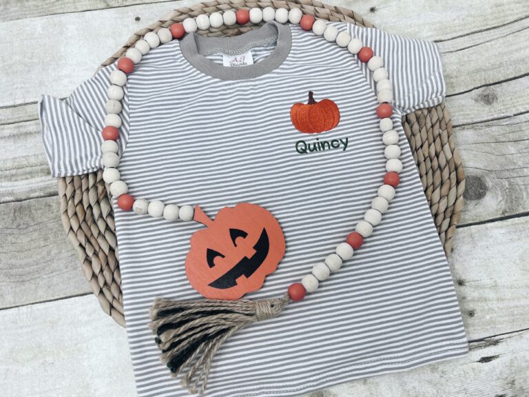 How to Embroider Names with a Machine — Toddler Halloween Shirts Step by Step -97