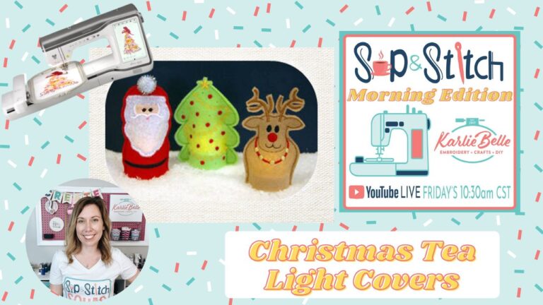 Machine Embroidery Christmas Ornaments: In-the-Hoop Tea Light Covers (Step‑by‑Step) -98
