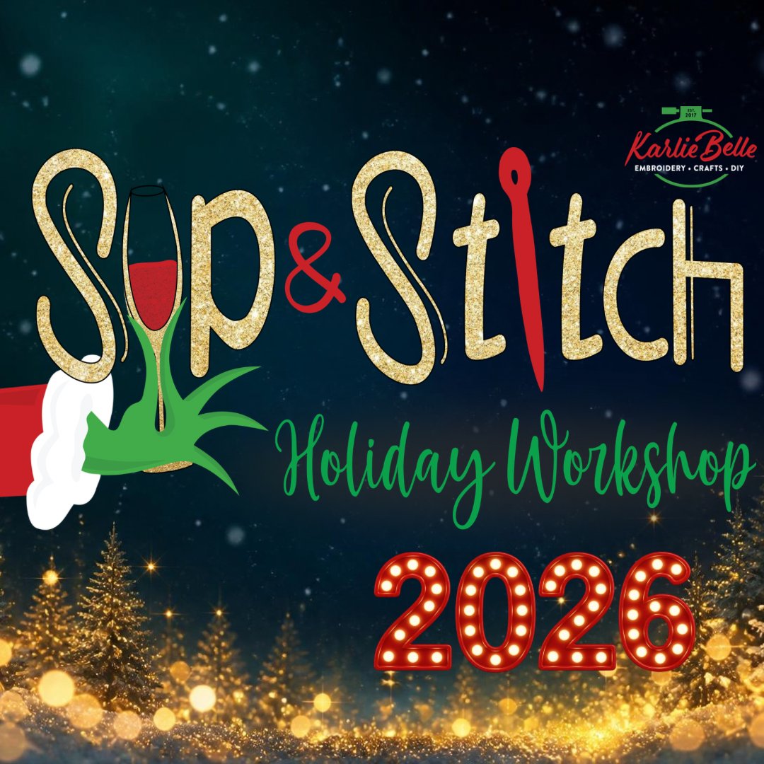 Sip & Stitch Holiday Workshop 2026 logo