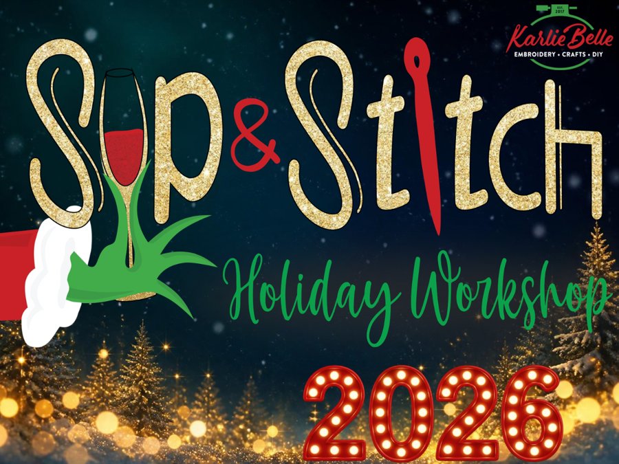 Sip & Stitch Holiday Workshop 2026 logo